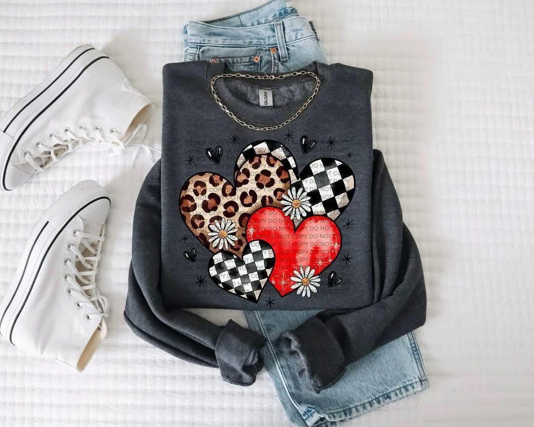 Heart Collage DTF Print