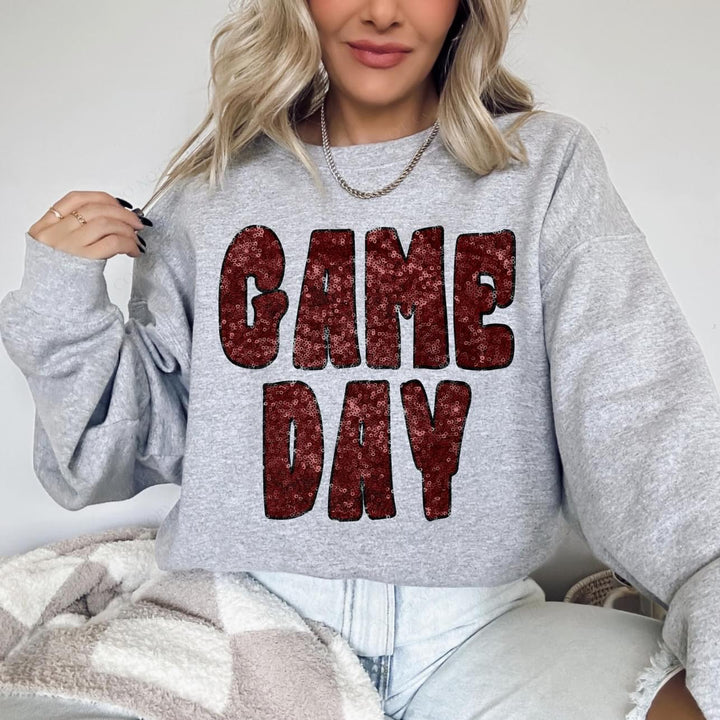 Game Day Retro Faux Sequin DTF Print