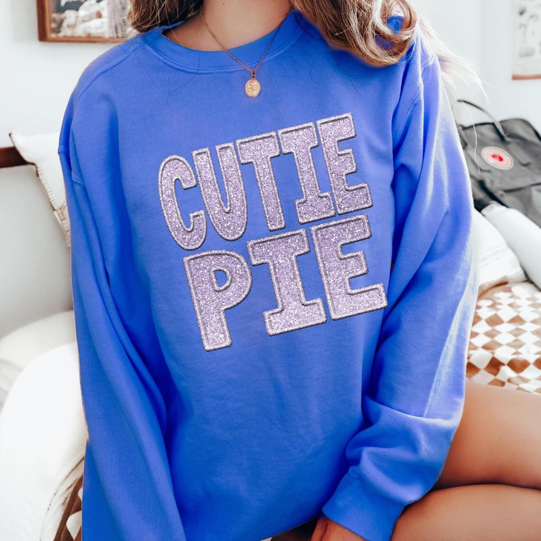 Cutie Pie Faux Embroidery DTF Print