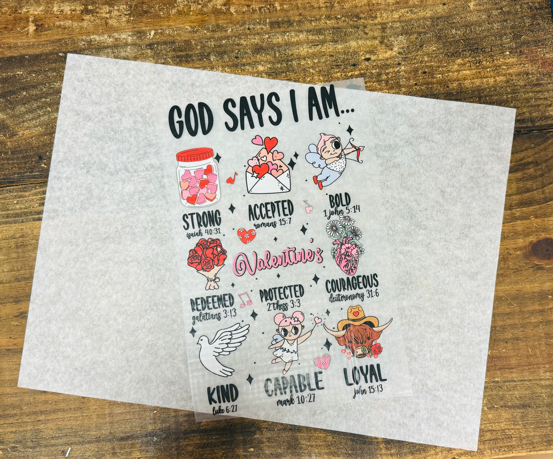 God Says I Am YOUTH DTF Print