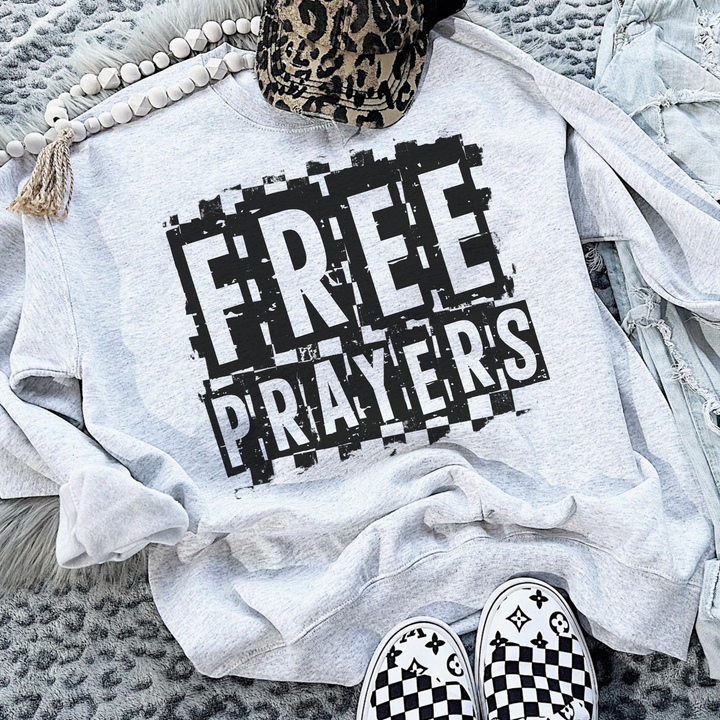 Free Prayers Checks DTF Print