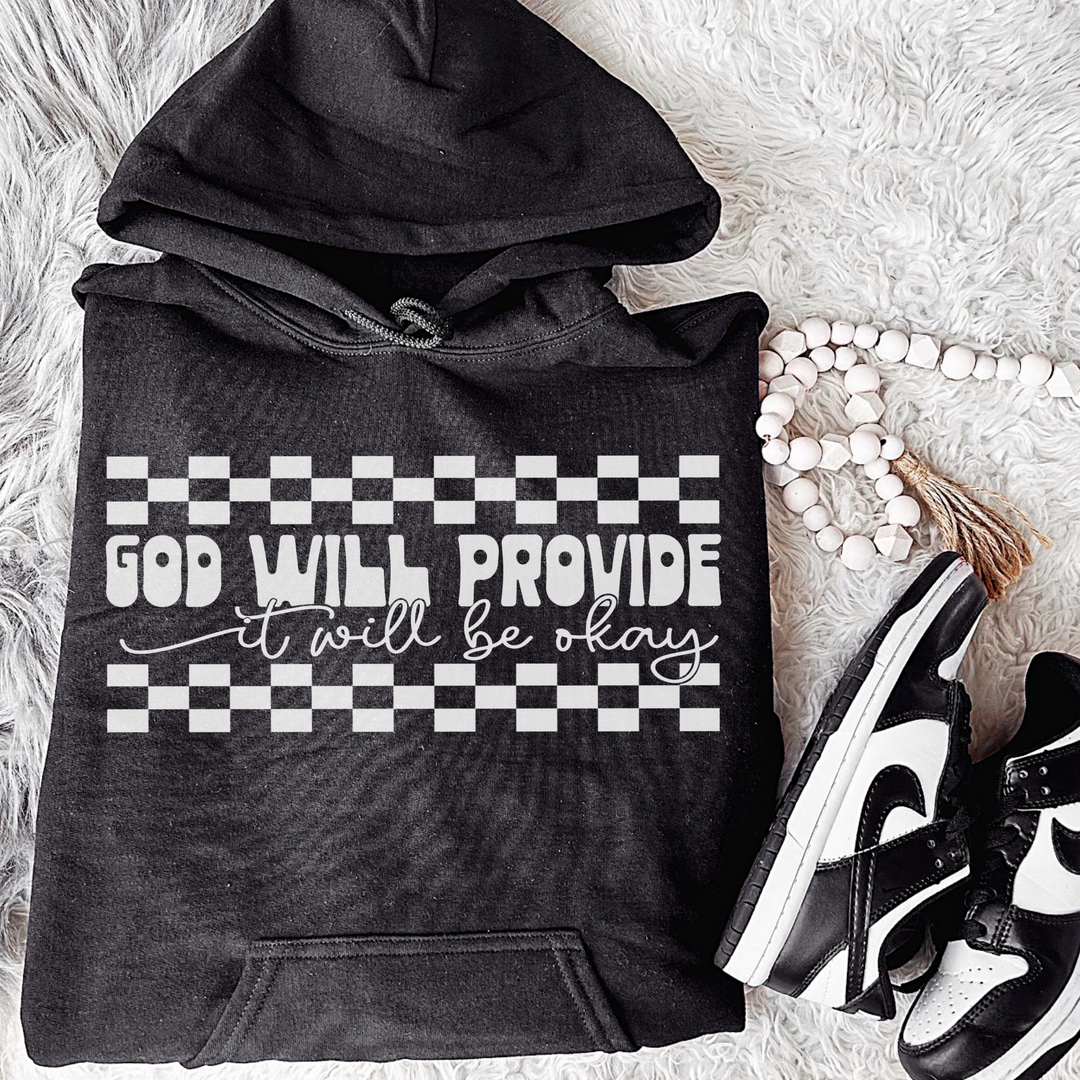 God Will Provide Checks DTF Print