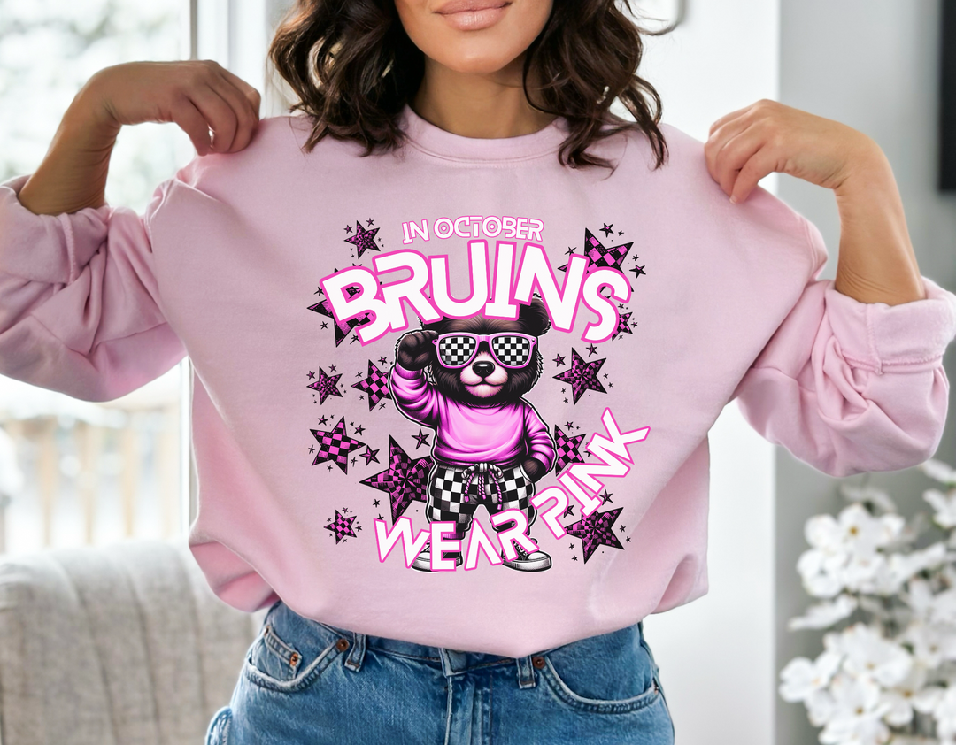 In October Bruins Wear Pink DTF Print