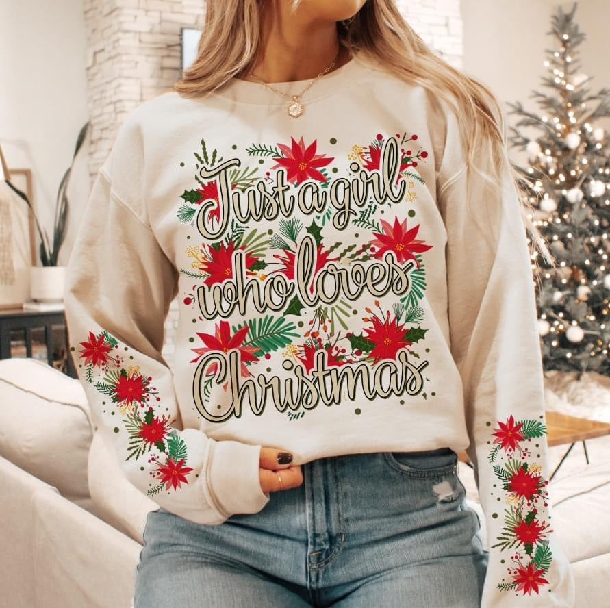 Just A Girl Who Loves Christmas SET DTF Print