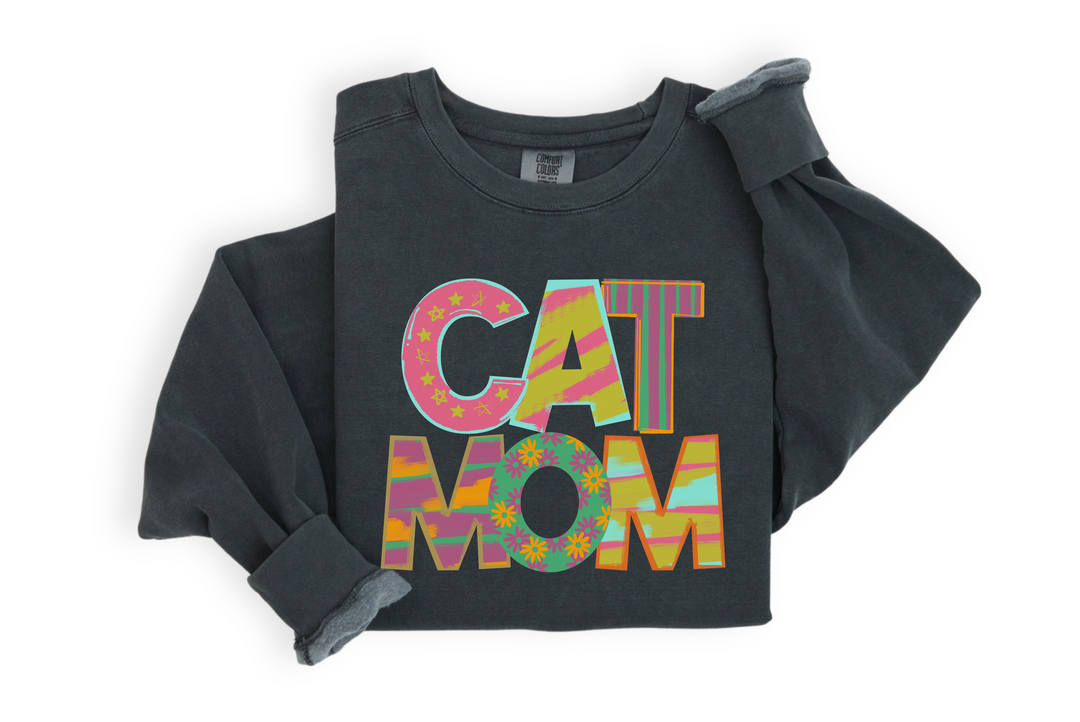 Pattern Play Cat Mom DTF Print