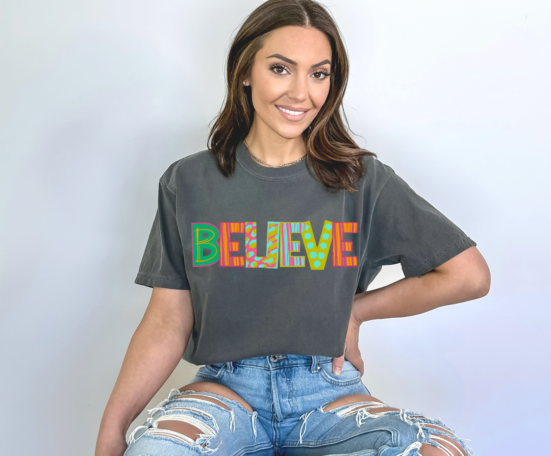 Pattern Play Believe DTF Print