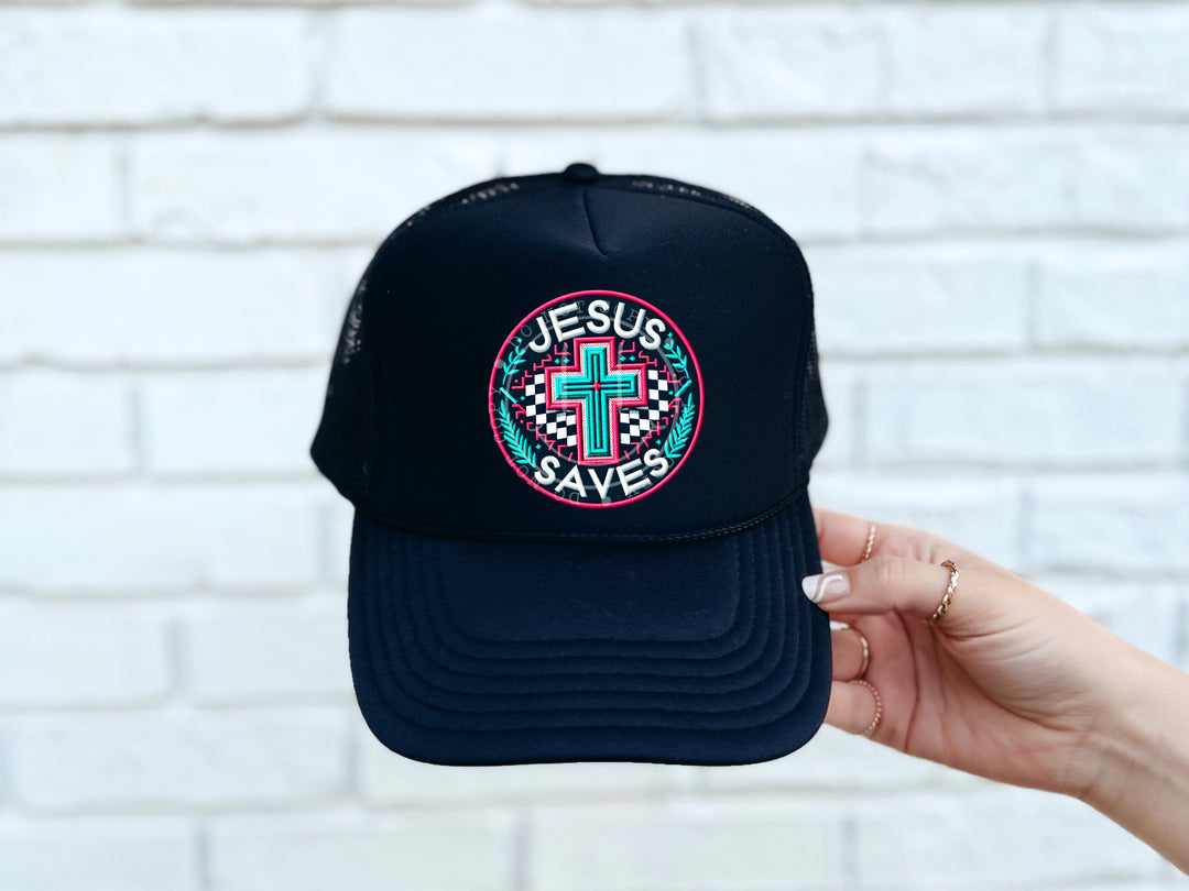 Jesus Saves Faux Patch DTF Print