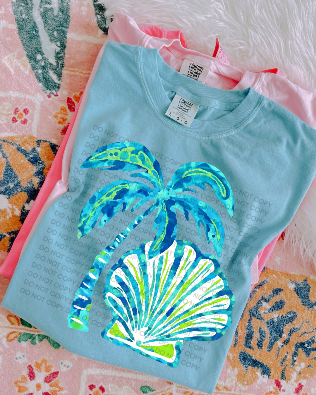 Palm Tree With Seashell DTF Print