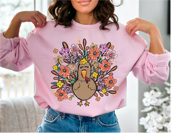 Floral Turkey DTF Print