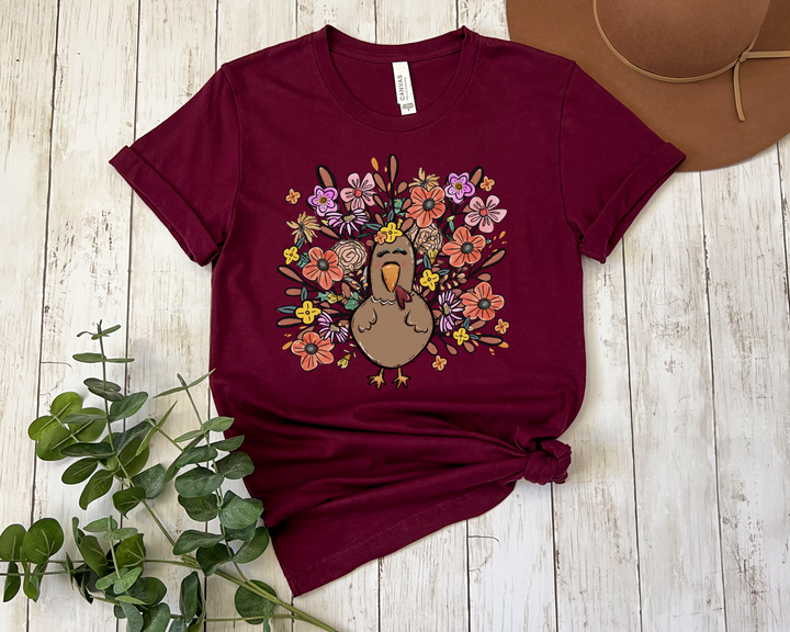 Floral Turkey DTF Print