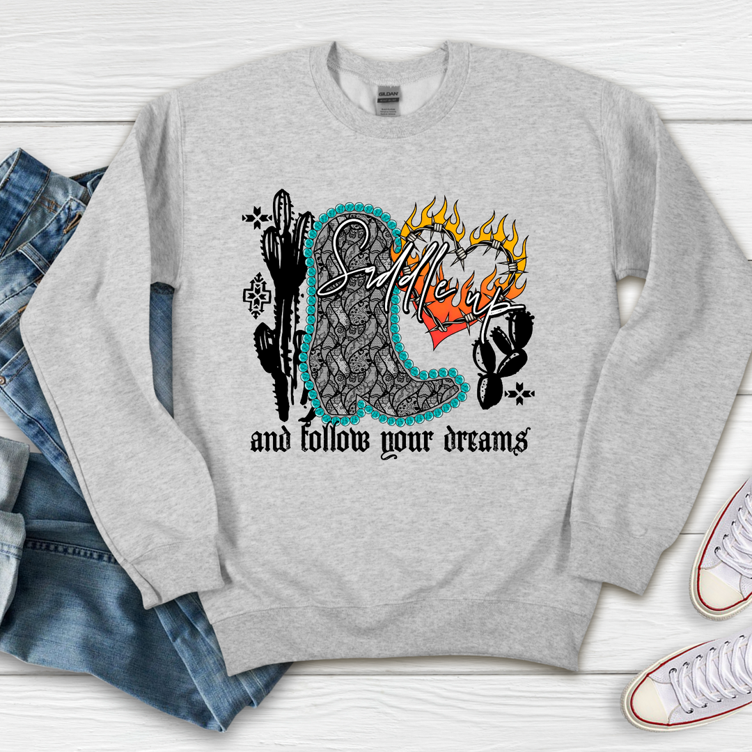 Saddle Up And Follow Your Dreams DTF Print