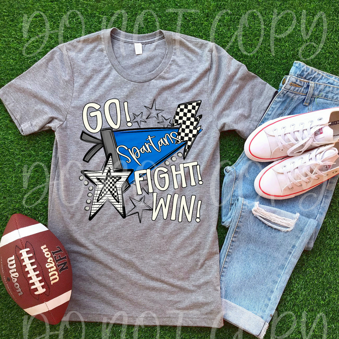 Go Fight Win Pennants DTF Print