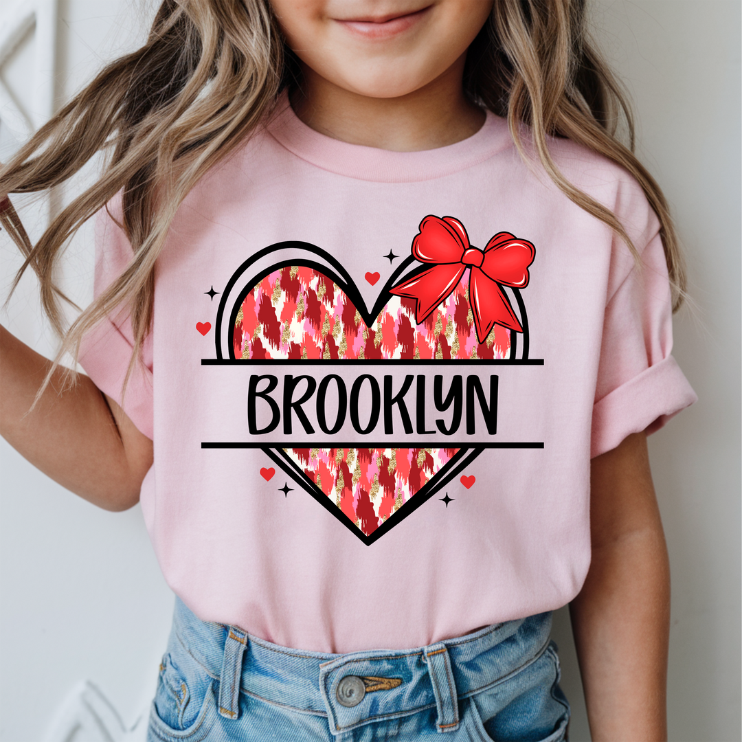 Bow Heart Custom DTF Print
