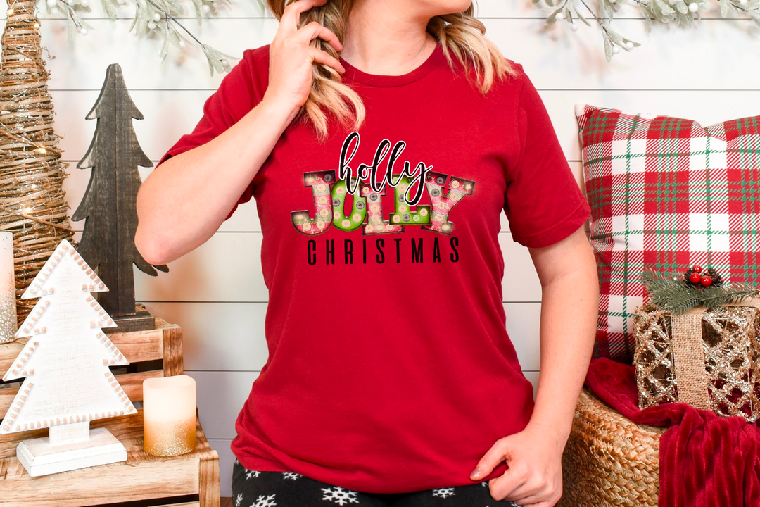 Holly Jolly Christmas DTF Print