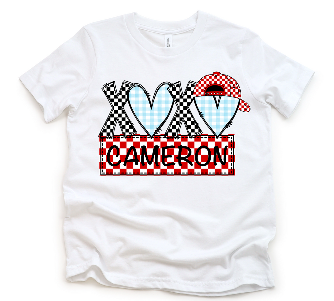Boy XOXO Heart Custom DTF Print