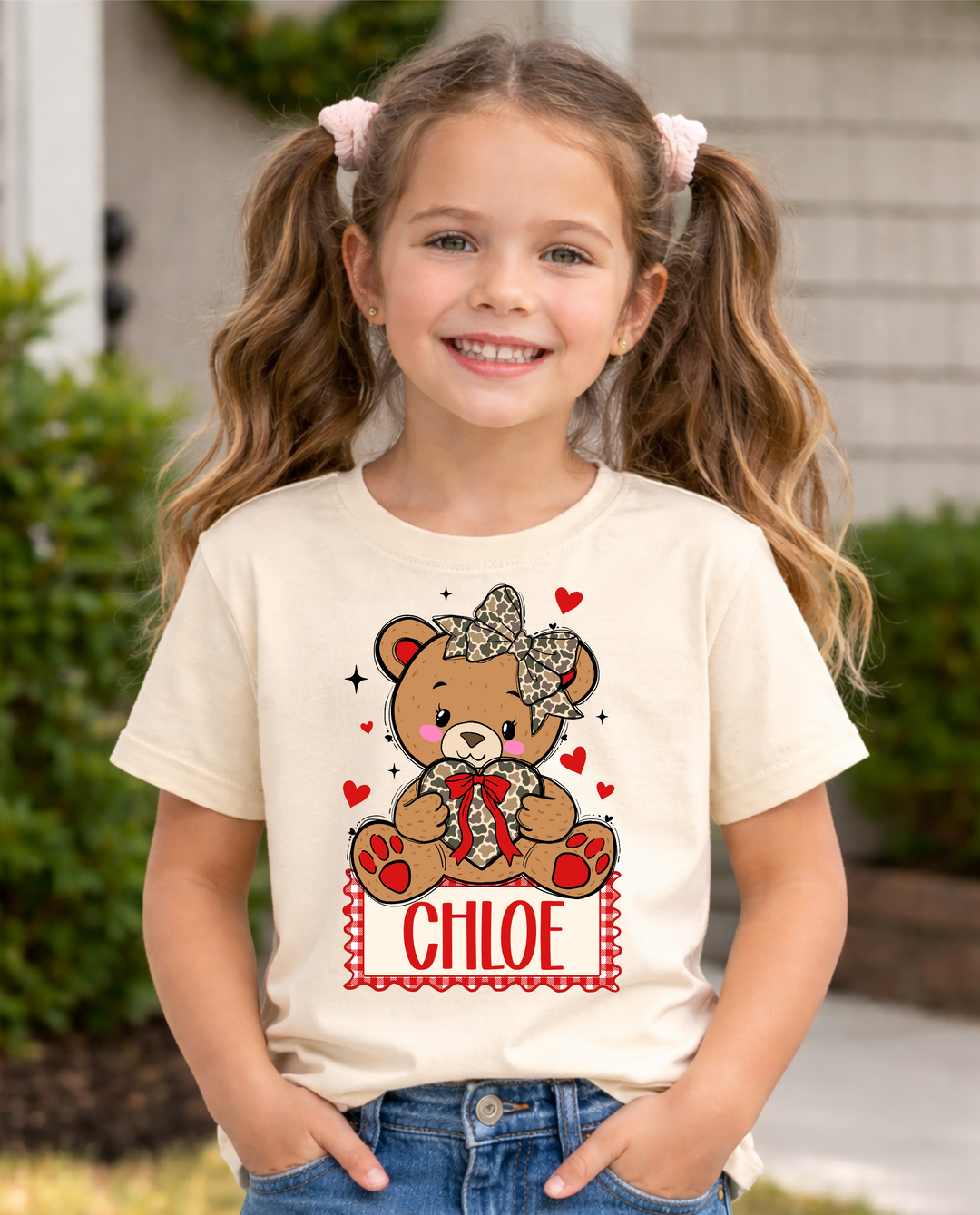 Girl Teddy Bear Custom DTF Print