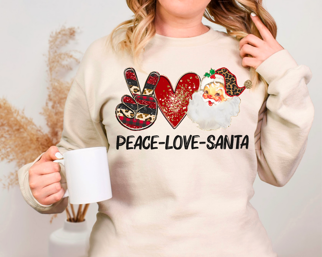 Peace Love Santa DTF Print