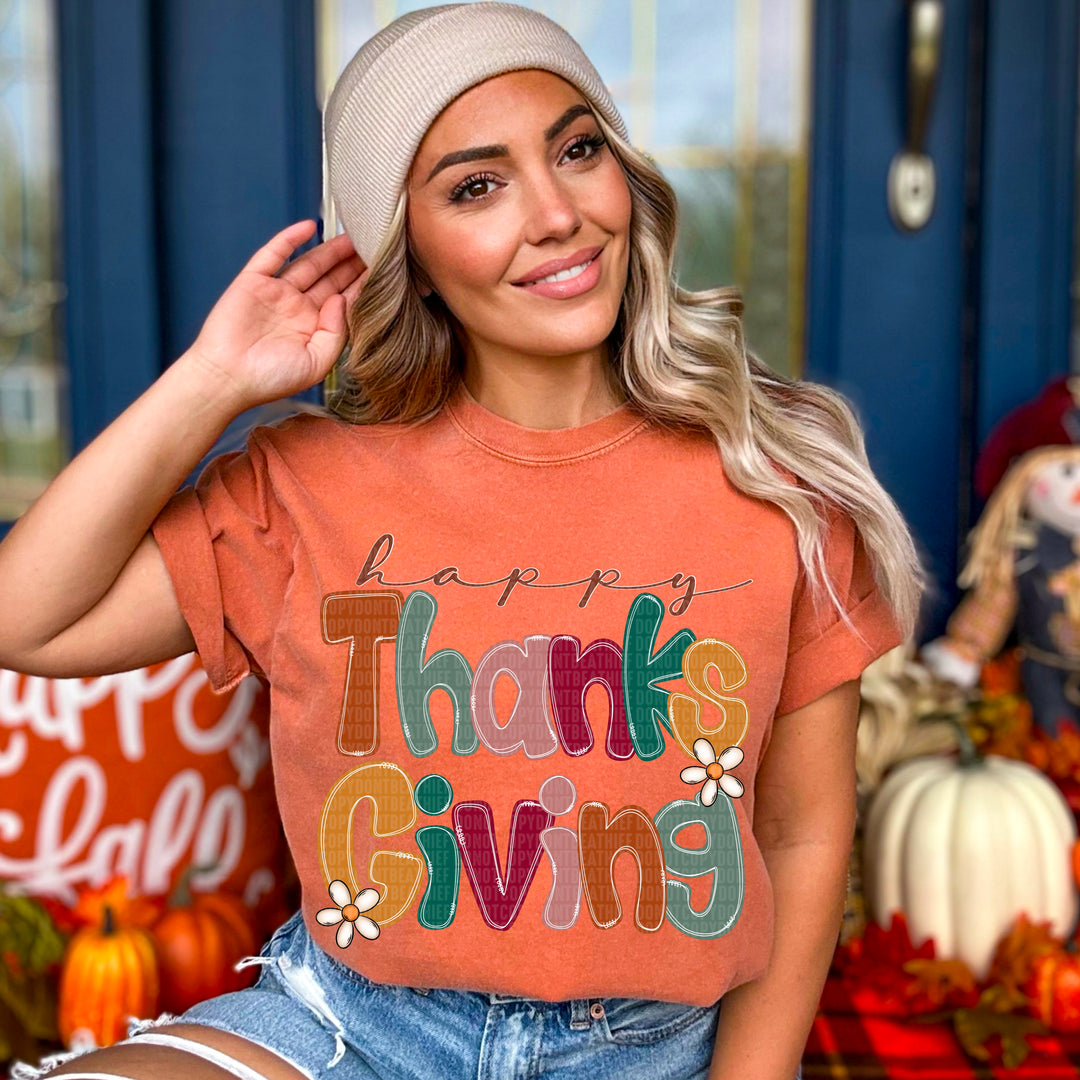 Happy Thanksgiving DTF Print