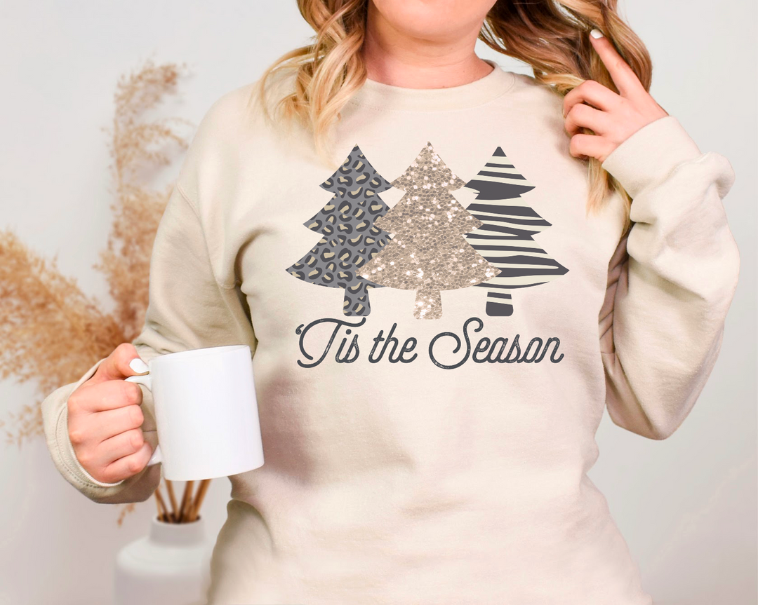 Tis The Season Trees DTF Print