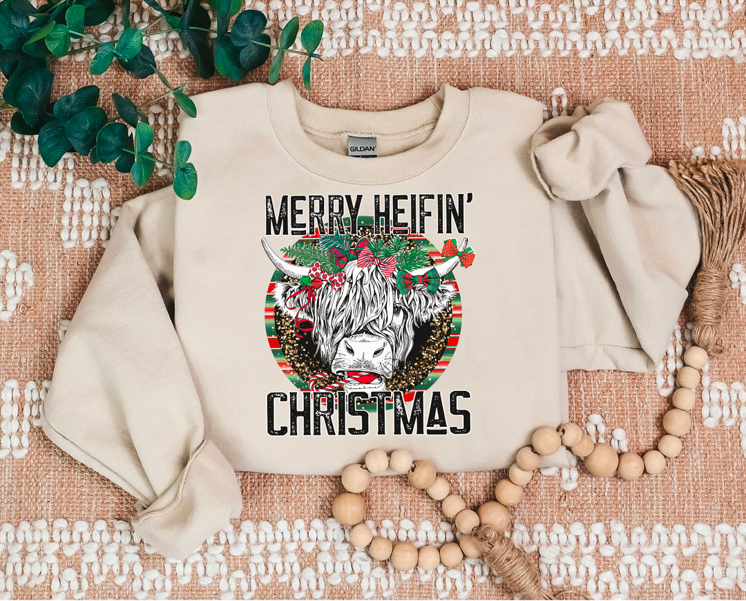 Merry Heifin Christmas DTF Print