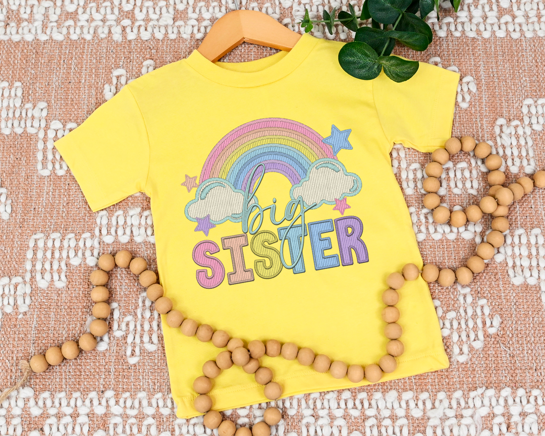 Big Sister Faux Embroidery DTF Print