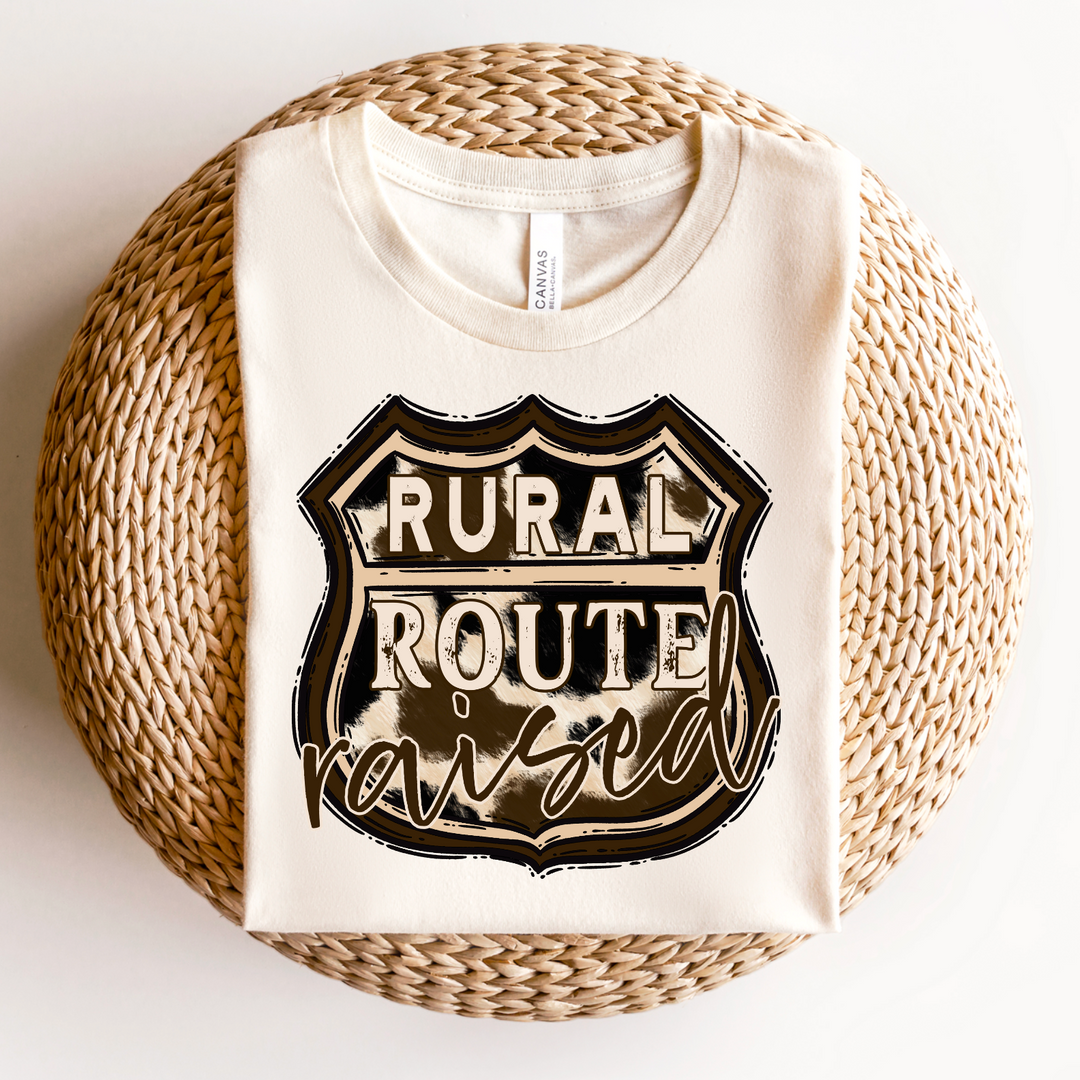 Rural Route Raised PLAIN DTF Print