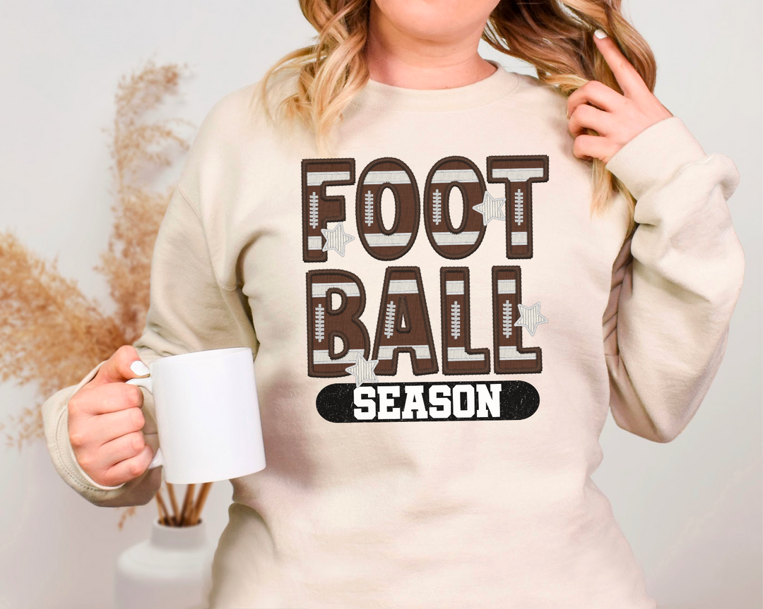 Football Season Faux Embroidery DTF Print