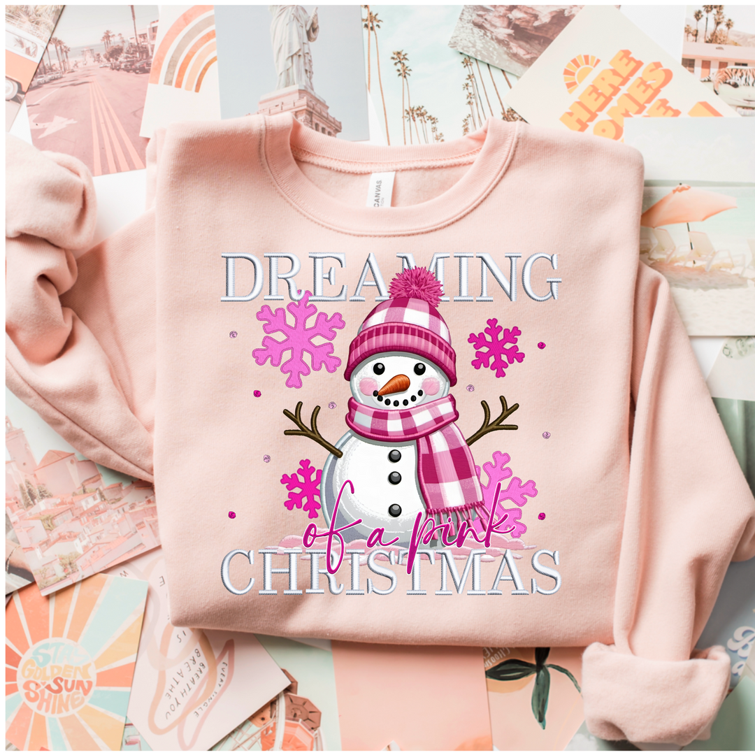 Dreaming Of A Pink Christmas DTF Print