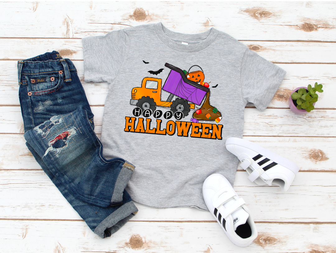 Happy Halloween Dump Truck DTF Print