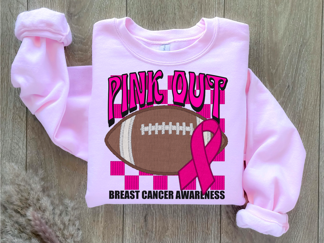 Pink Out Football DTF Print