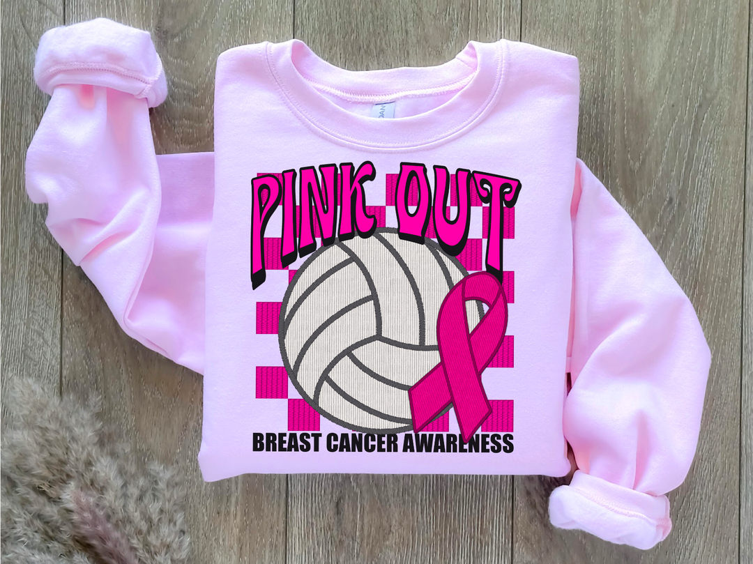 Pink Out Volleyball DTF Print