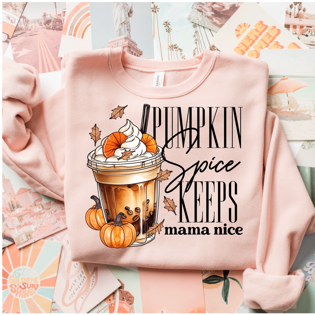 Pumpkin Spice Keeps Mama Nice DTF Print