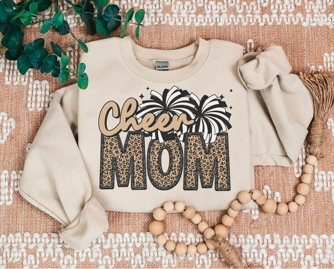 Cheer Mom Leopard Print DTF Print