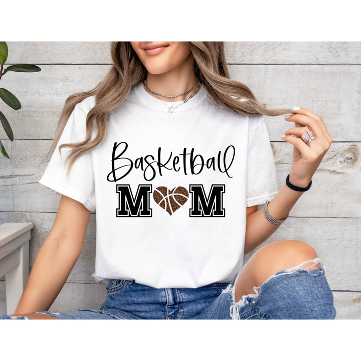 Basketball Mom Heart DTF Print