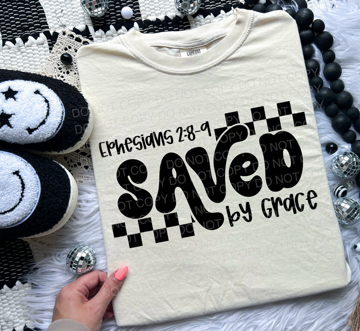 Saved By Grace DTF Print