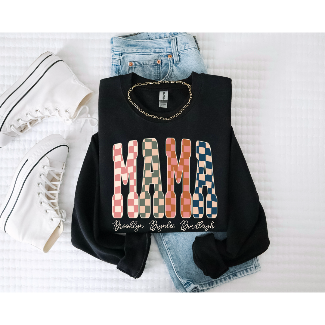 Checkered Mama Custom DTF Print