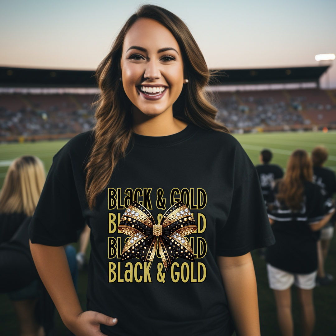 Black And Gold DTF Print