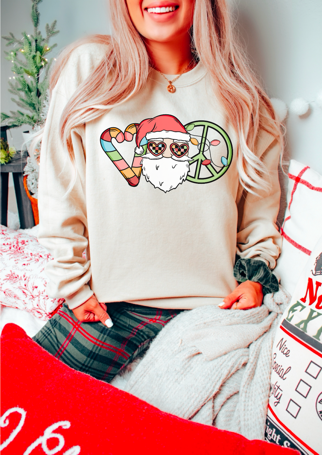 Peace Love Santa DTF Print