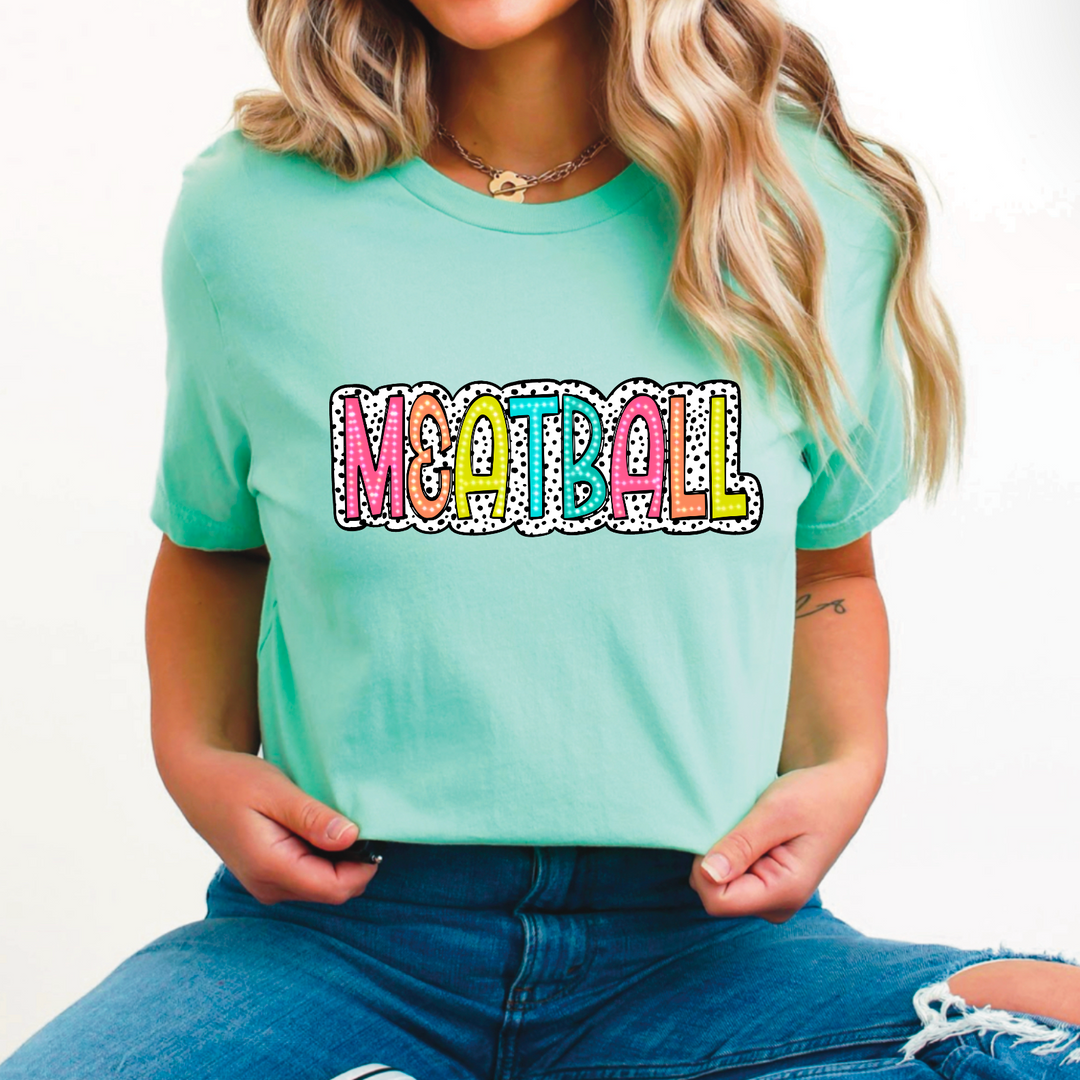 Meatball Colorful Dalmatian Dot DTF Print