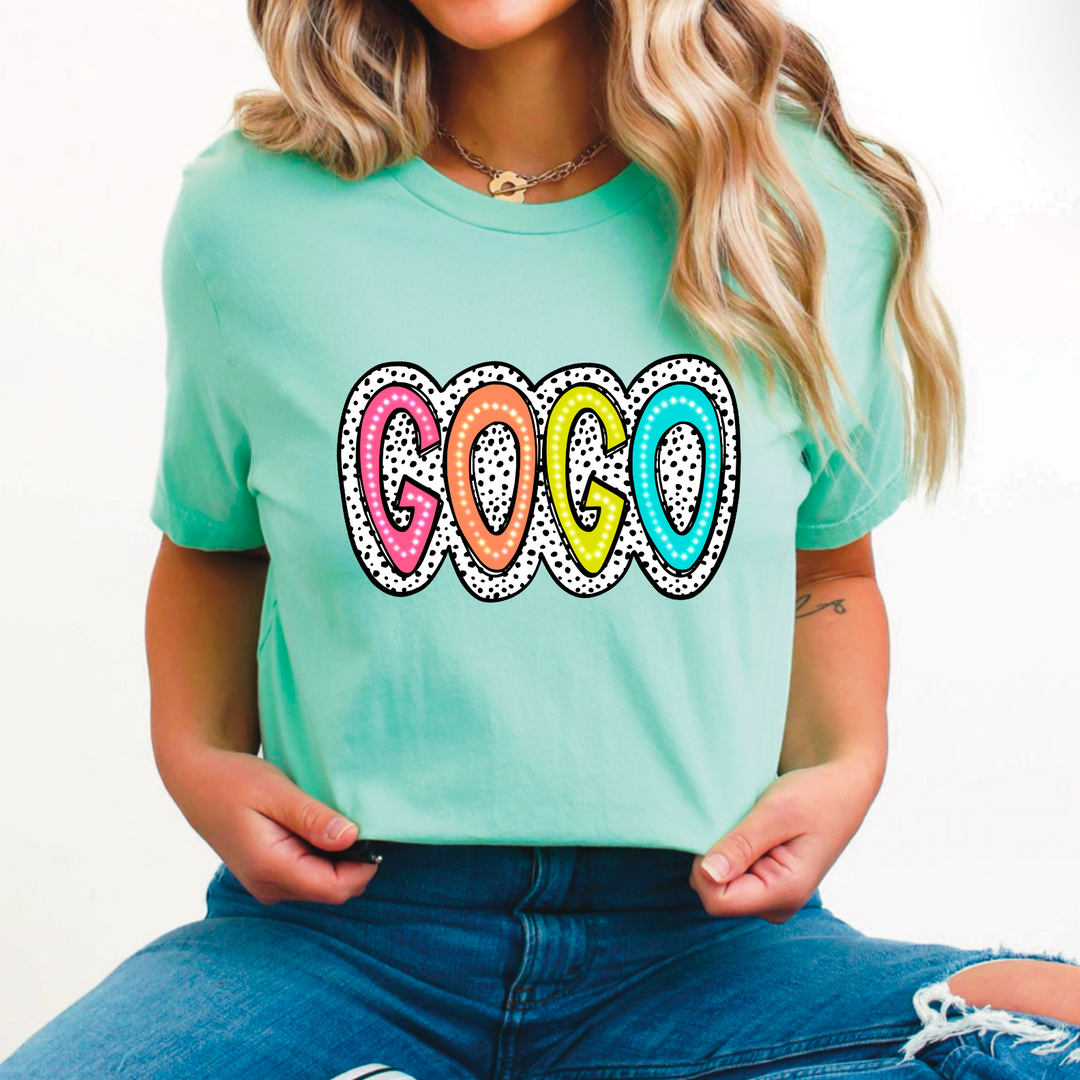 Gogo Colorful Dalmatian Dot DTF Print