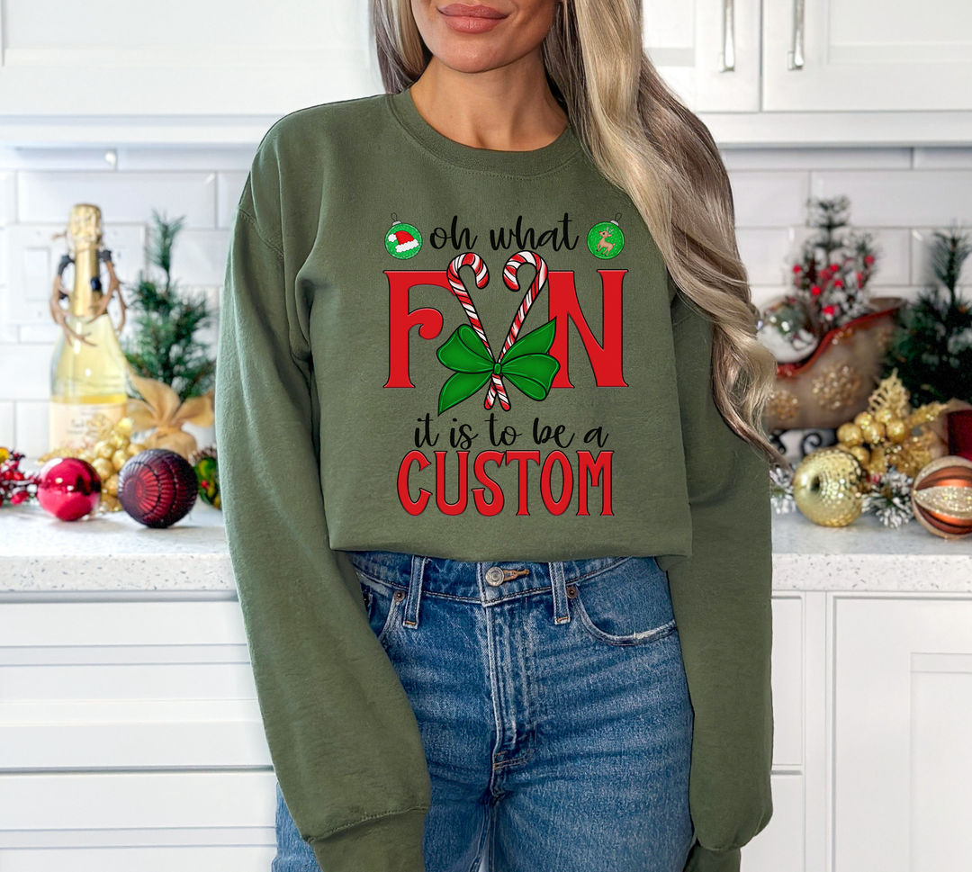 Custom Oh What Fun DTF Print