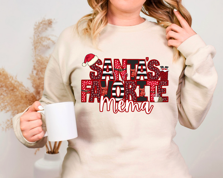 Santa’s Favorite Faux Embroidery DTF Print