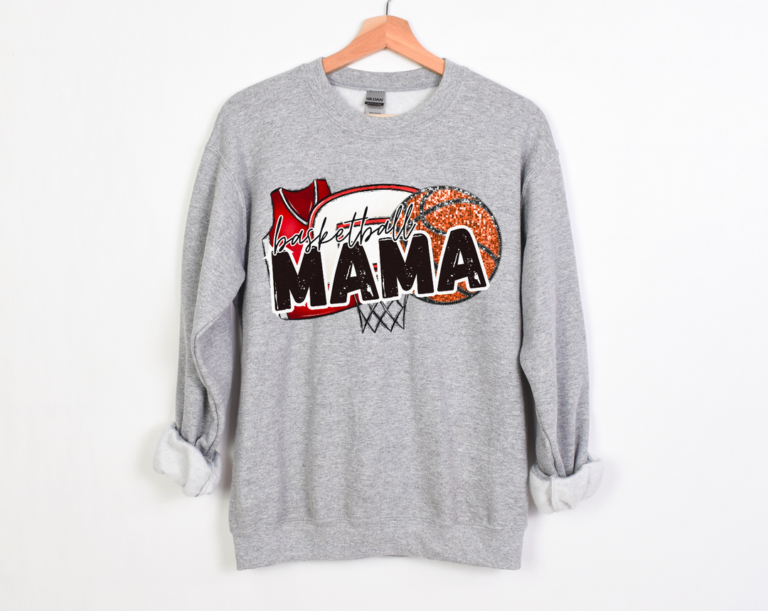 Basketball Mama Jersey Faux Glitter DTF Print