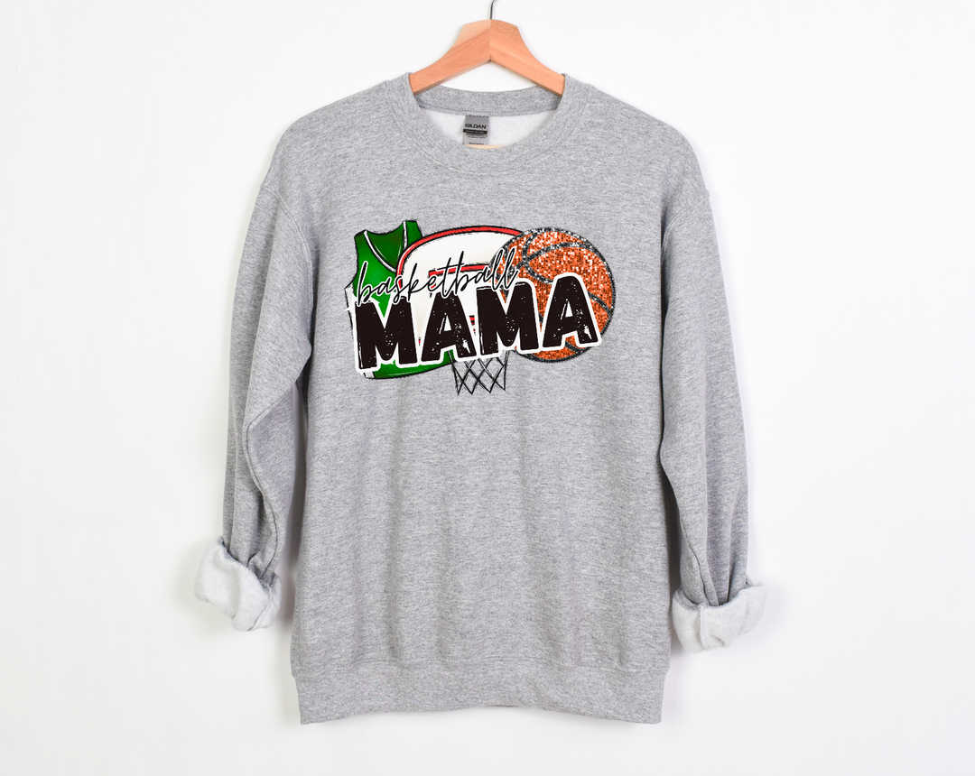 Basketball Mama Jersey Faux Glitter DTF Print