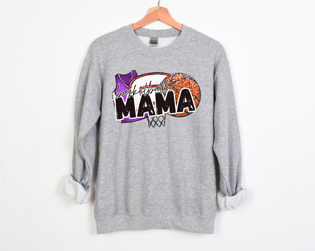 Basketball Mama Jersey Faux Glitter DTF Print