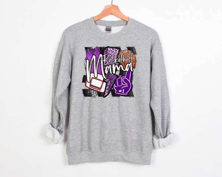 Basketball Mama Script Faux Glitter DTF Print