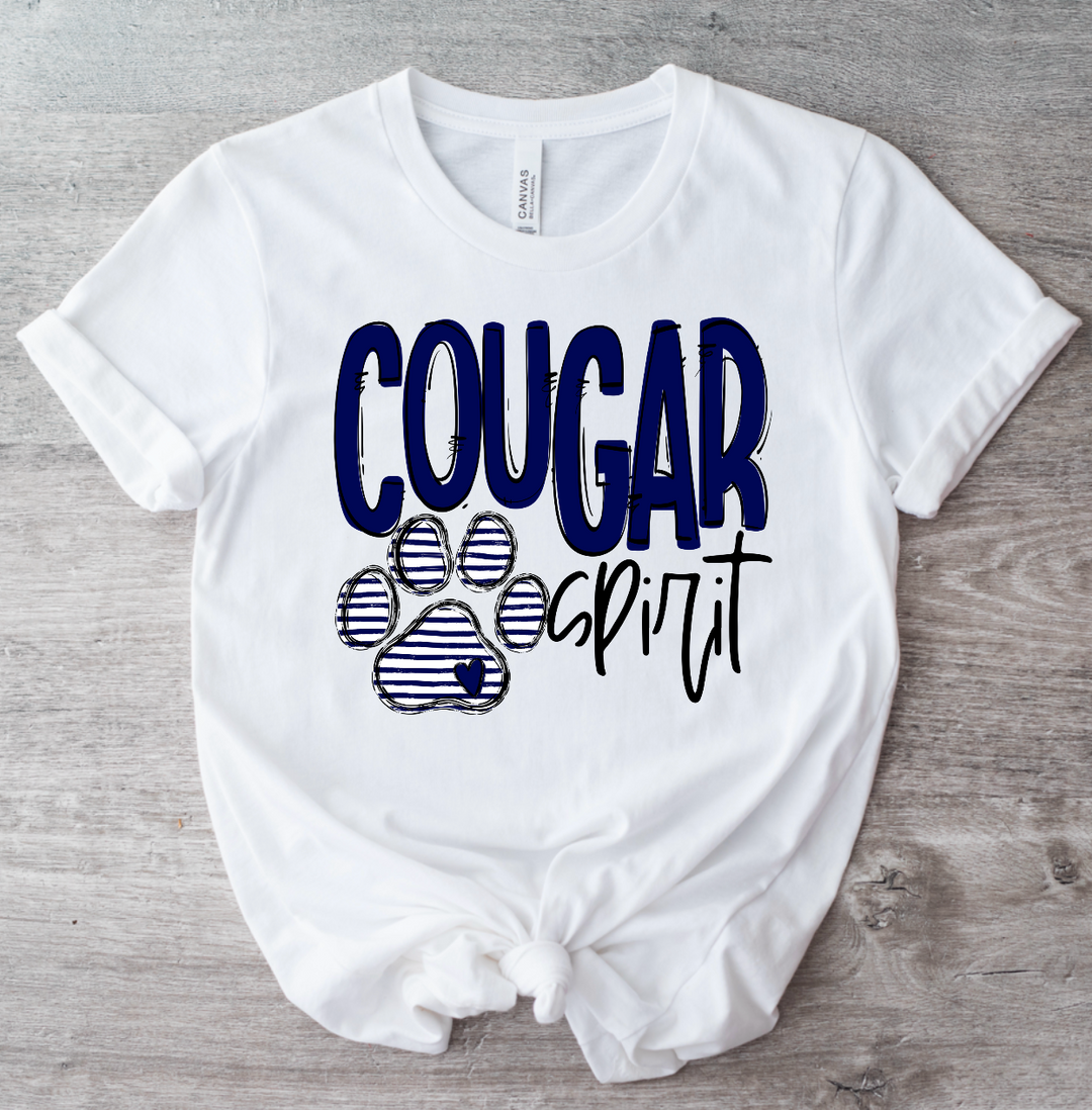 Cougar Spirit Paw Print DTF Print