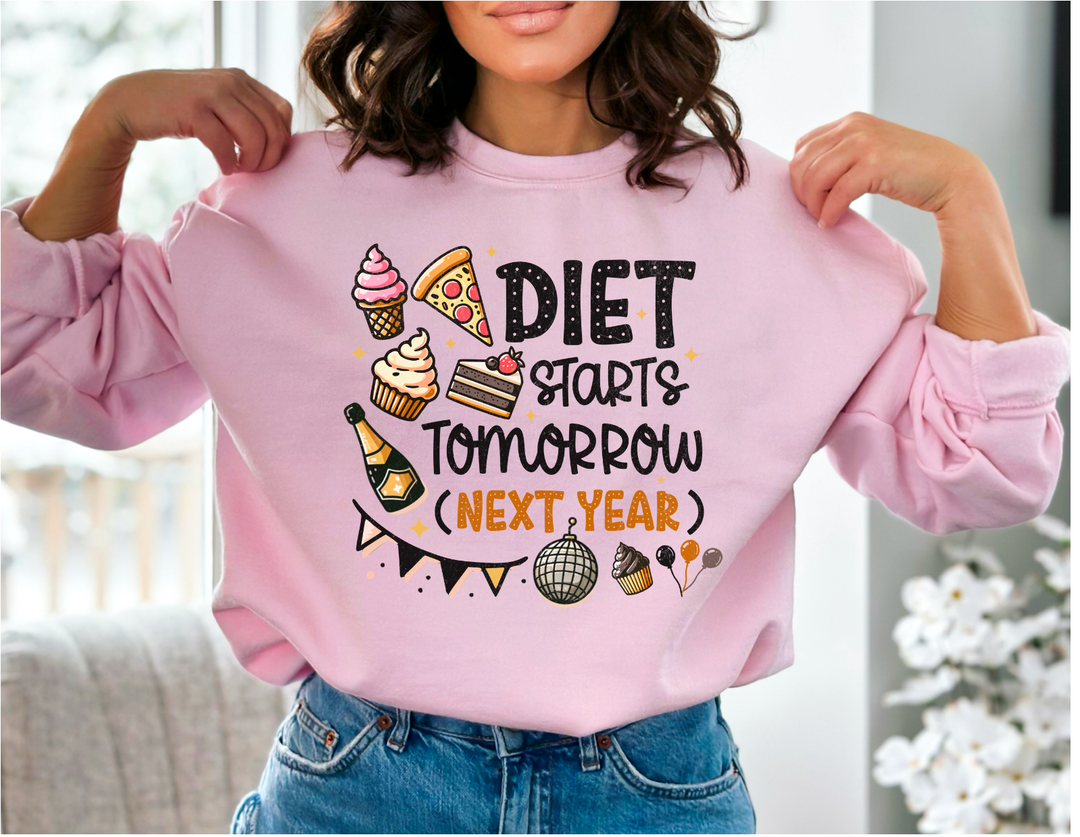 Diet Starts Tomorrow DTF Print