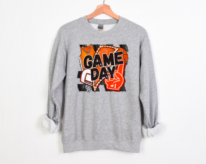 Game Day Basketball Foam Finger DTF Print