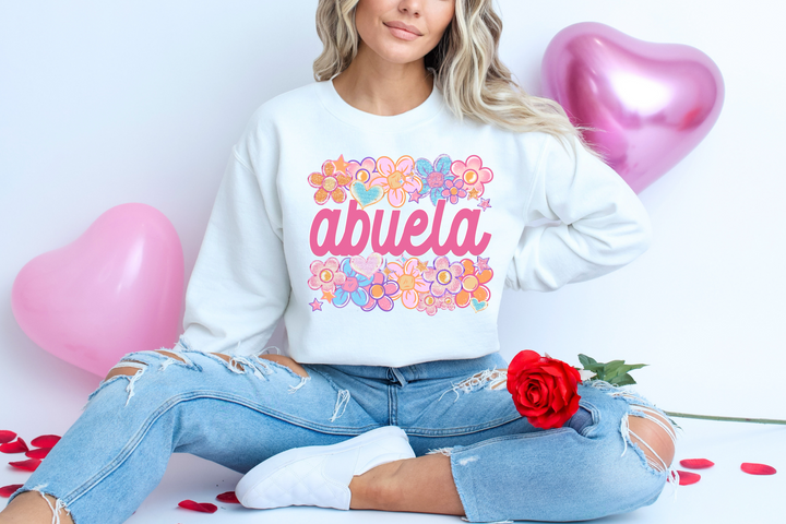 Floral Heart Family Names DTF Print